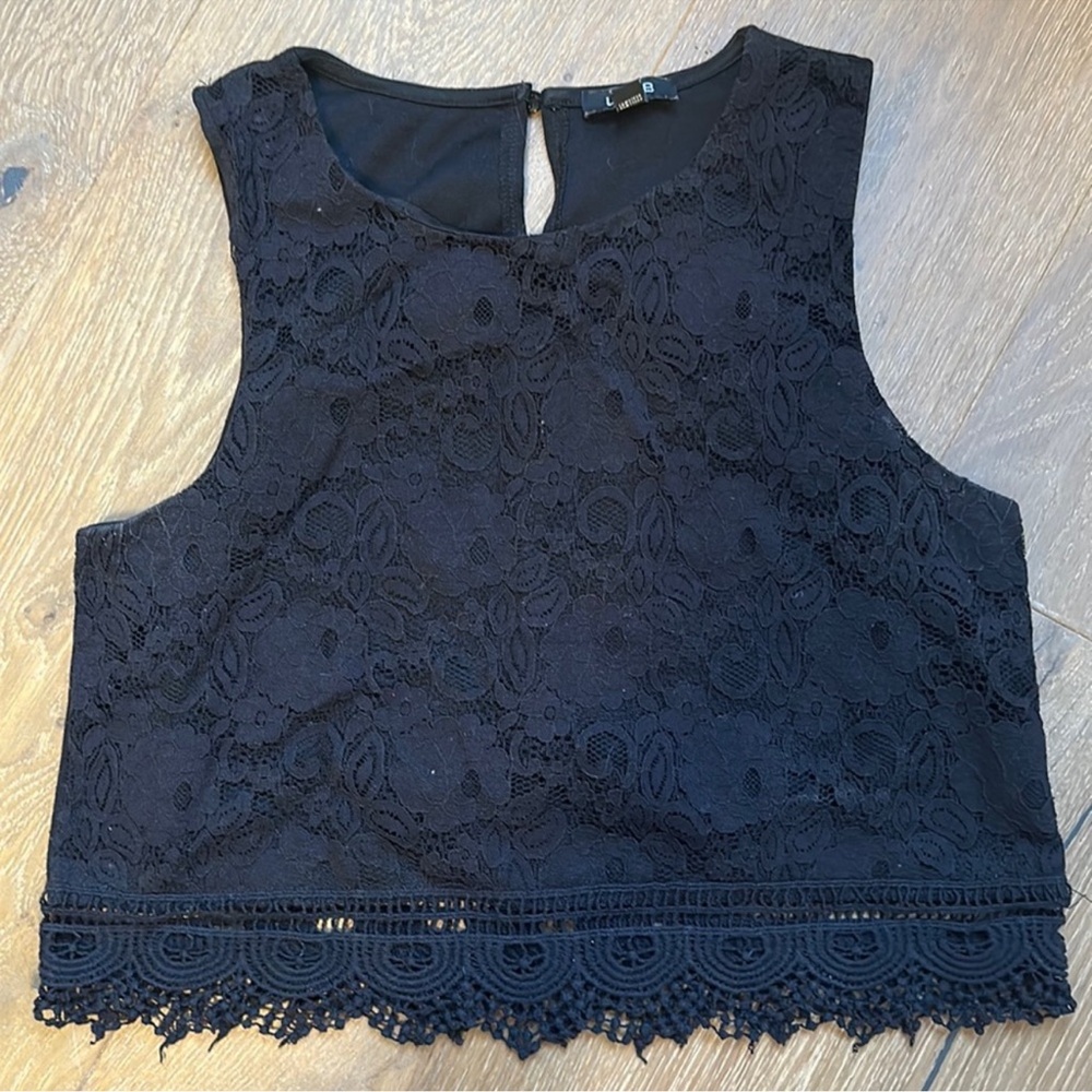 Black lace top